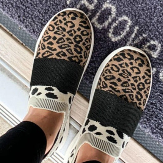 Nicola – Bekväma Damsneakers med Leopardmönster