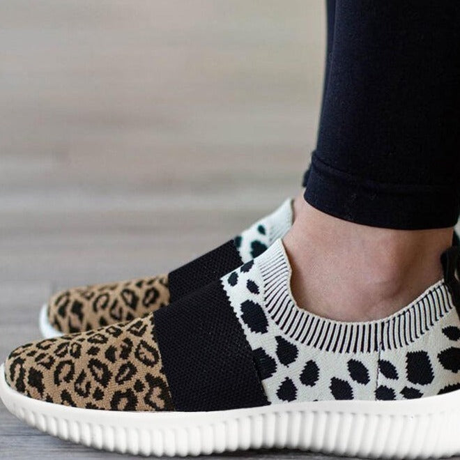 Nicola – Bekväma Damsneakers med Leopardmönster