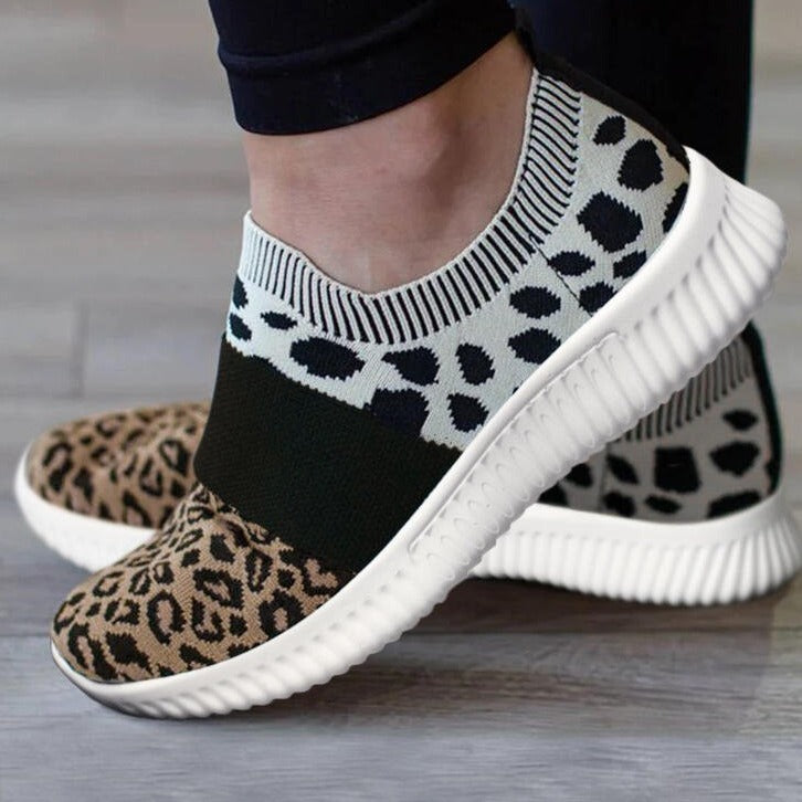 Nicola – Bekväma Damsneakers med Leopardmönster