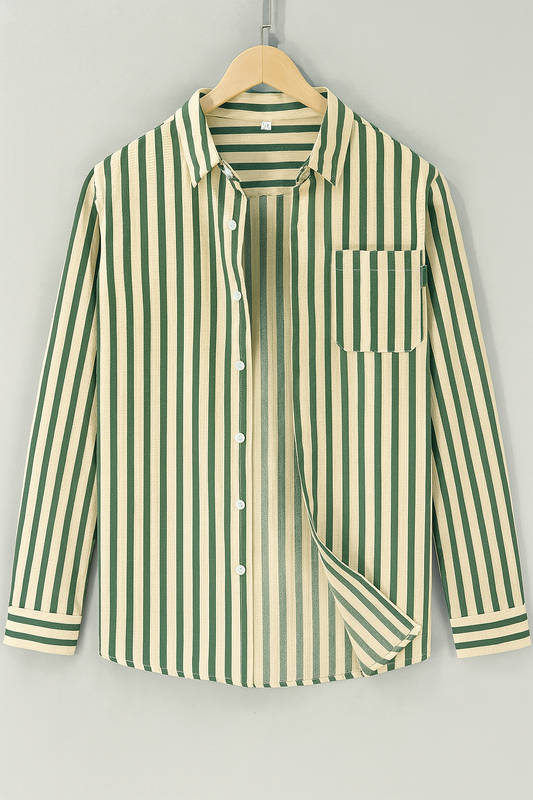 Winston – Randig Långärmad Lös Skjorta