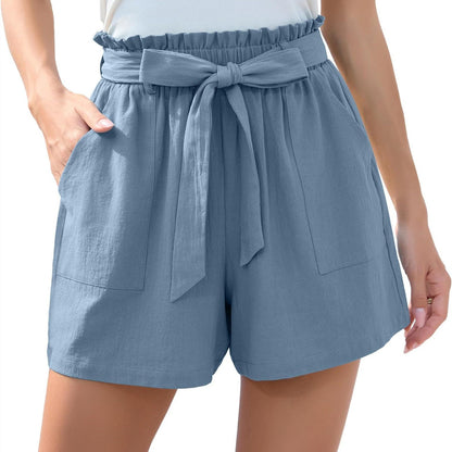 Jenny – Stilvolle Rüschenshorts mit Taschen für Damen