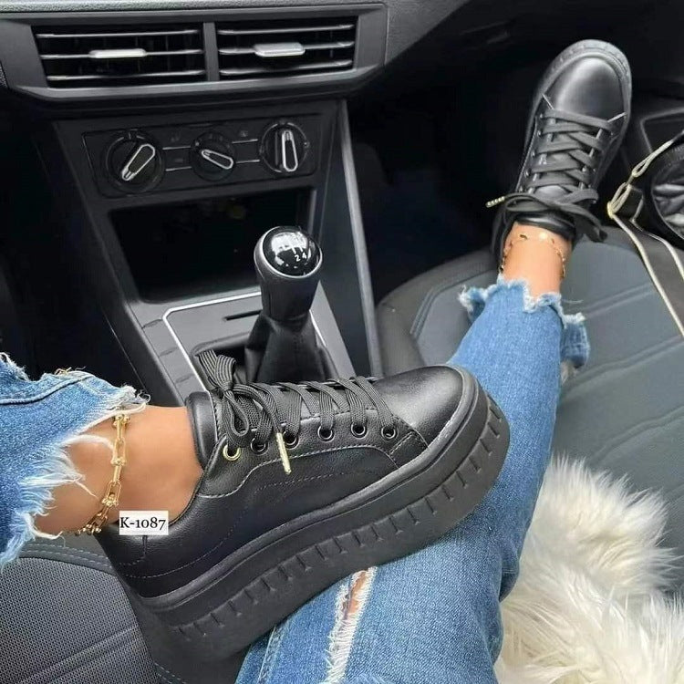 Francesca – Chunky Klackskor Snörstövlar Sneakers