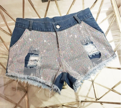 Sarah – Glitzernde Damen-Shorts