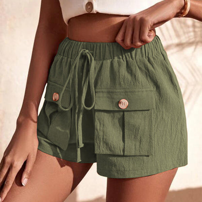 Abigail – Bequeme Cargo-Shorts mit Tasche und lockerer Drawstring für den Sommer