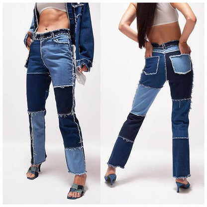 Adele – Gerade Damenjeans mit hohem Stretch und rohem Saum