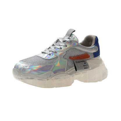 Tanya – Transparente Damen-Sneaker mit Plattform und holografischem Effekt