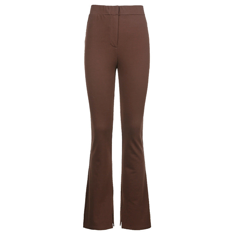 Abigail – Hochtaillierte Skinny-Hosen mit Schlitz für Damen