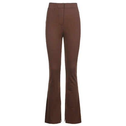 Abigail – Hochtaillierte Skinny-Hosen mit Schlitz für Damen