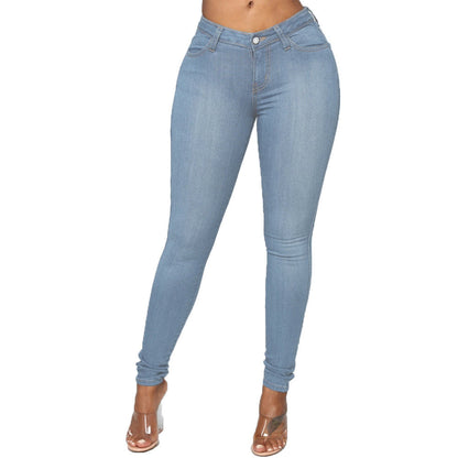 Shirley – Europäischer Stil Damen Skinny Jeans mit Bleistift-Schnitt XL