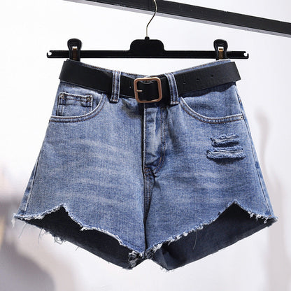 Samantha – Unregelmäßige Denim-Shorts für Damen