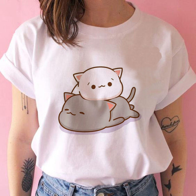 Shirley – Kawaii Punk Anime T-Shirt für Frauen