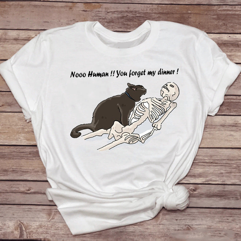 Linda – Lustiges Katzen-T-Shirt mit Kaffee-Motiv