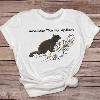 Linda – Lustiges Katzen-T-Shirt mit Kaffee-Motiv