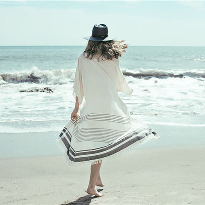 Heidi – Langes Häkel-Strandtunika-Kleid