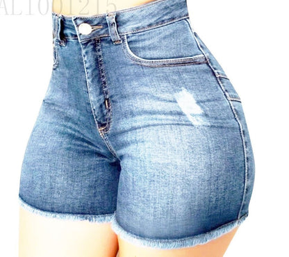 Lily – Eng geschnittene verwaschene Denim-Shorts für Frauen