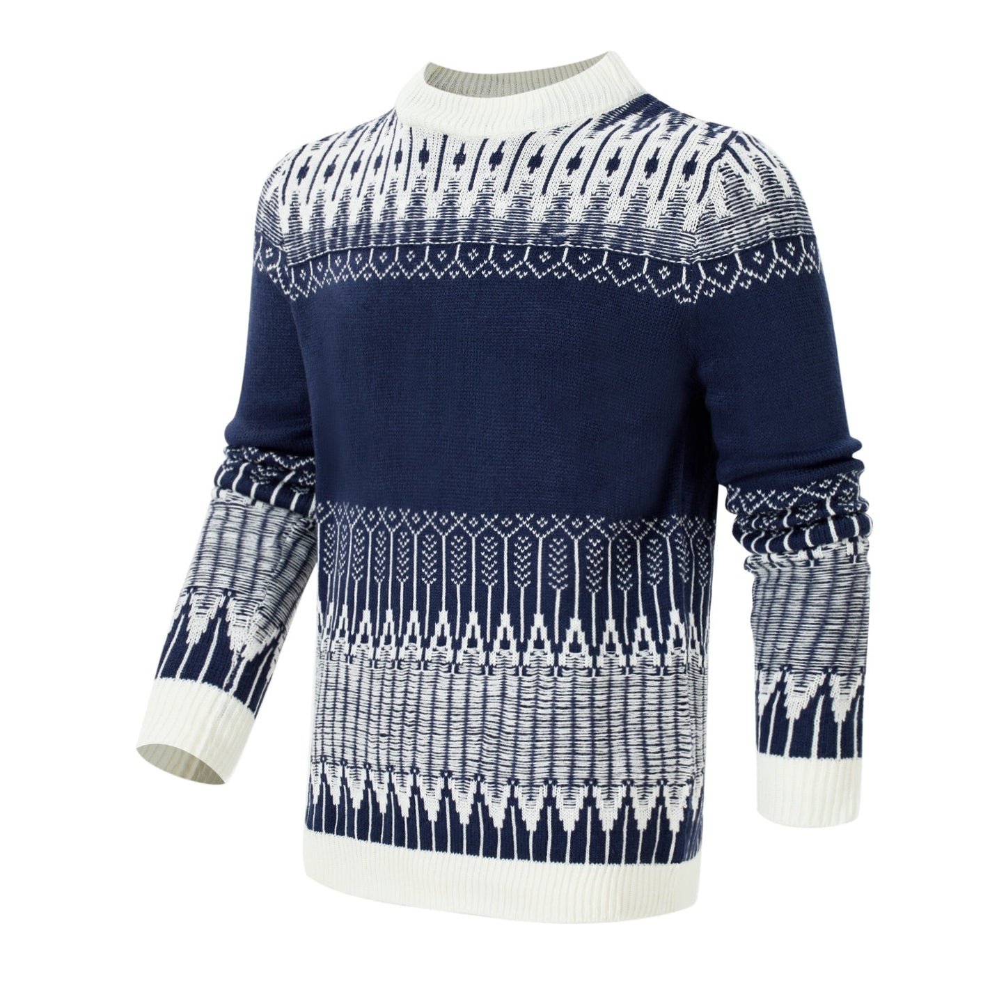 Adrian – Unisex Pulli mit Fair Isle Muster und langen Ärmeln