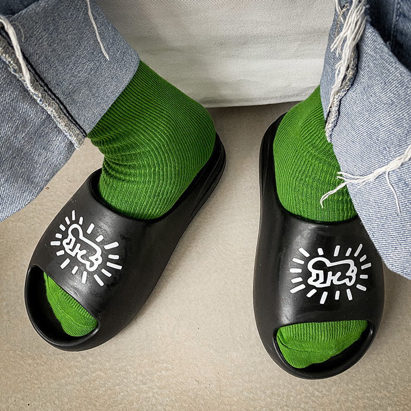 Arthur – Graffiti Herrensandalen mit Plateau