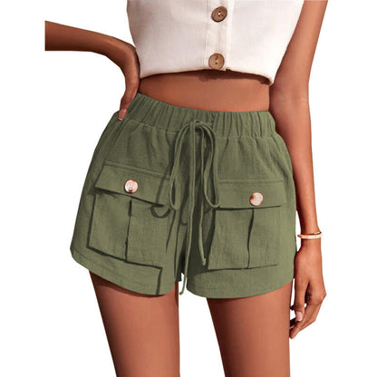 Abigail – Bequeme Cargo-Shorts mit Tasche und lockerer Drawstring für den Sommer