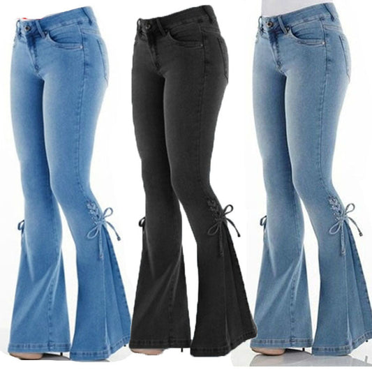 Sharon – Damen Stretch-Jeans in mittlerer Taille