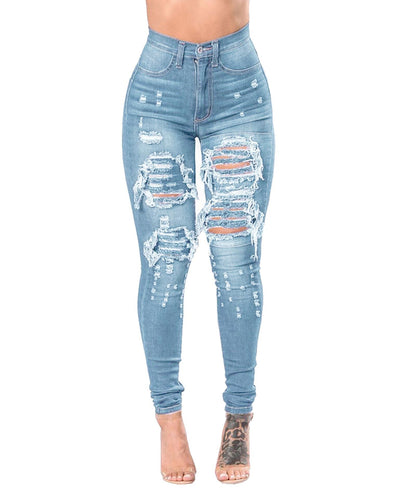 Margaret – Zerissene Damenjeans mit Waschung