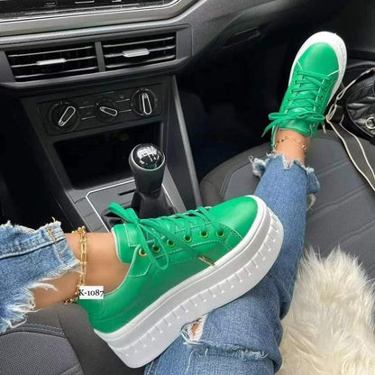 Francesca – Chunky Klackskor Snörstövlar Sneakers