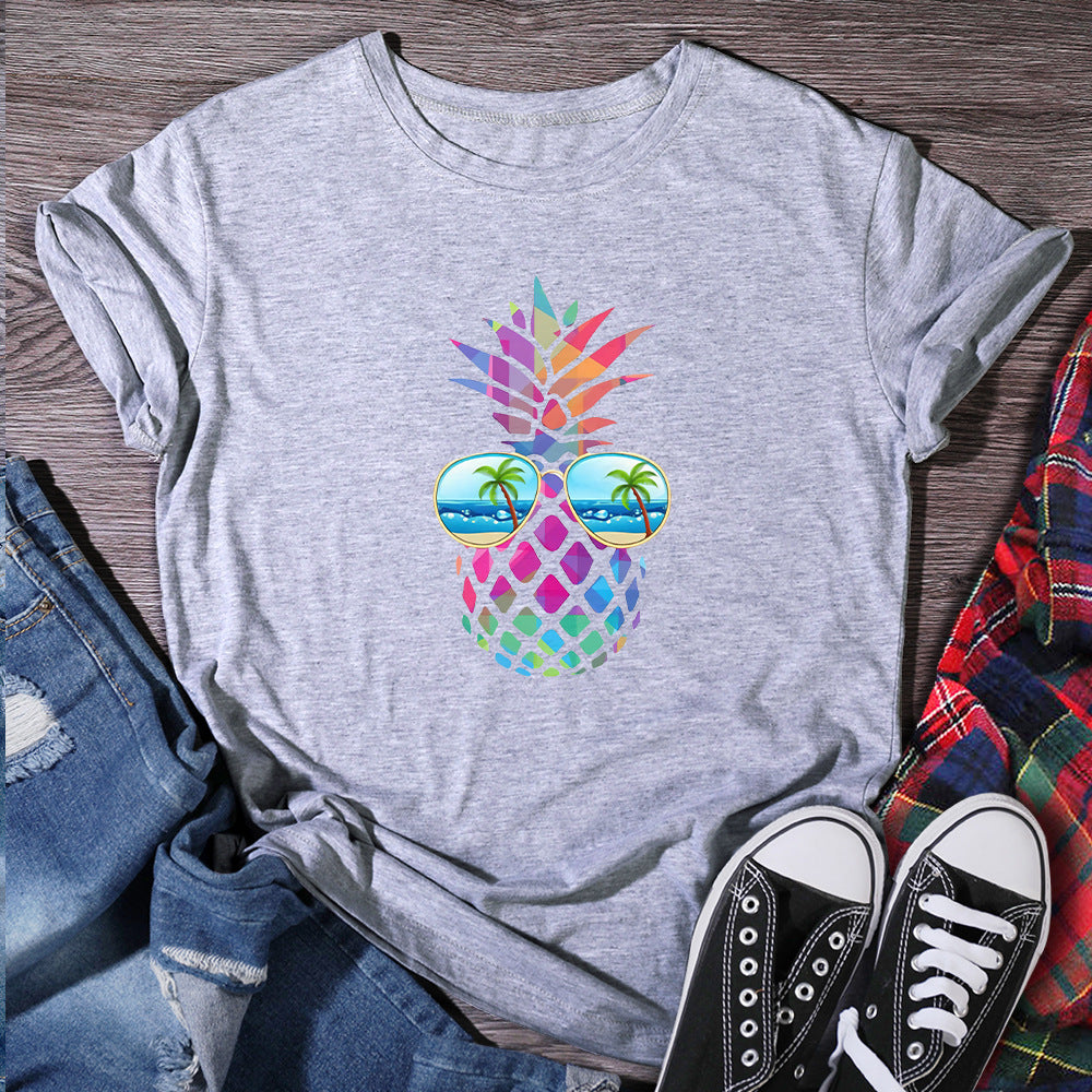 Samantha – Damen T-Shirt mit Augen Ananas Design