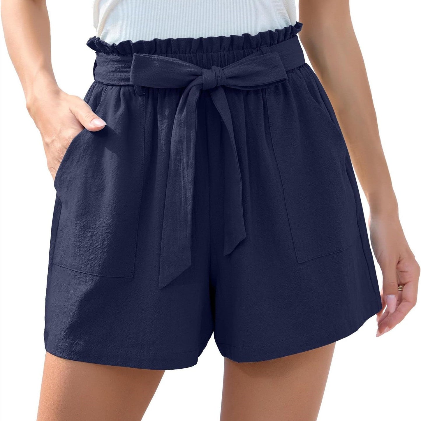 Jenny – Stilvolle Rüschenshorts mit Taschen für Damen