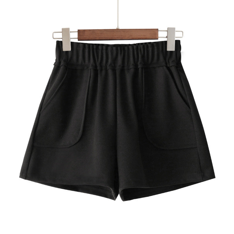 Janet – Hochtaillierte Weite Beinhosen Shorts