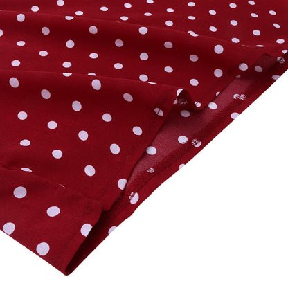 Victoria – Elegantes Polka Dot Mid Sleeve Damen-Tunika-Kleid