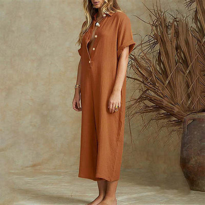 Katie – Lässiger Jumpsuit mit kurzen Ärmeln