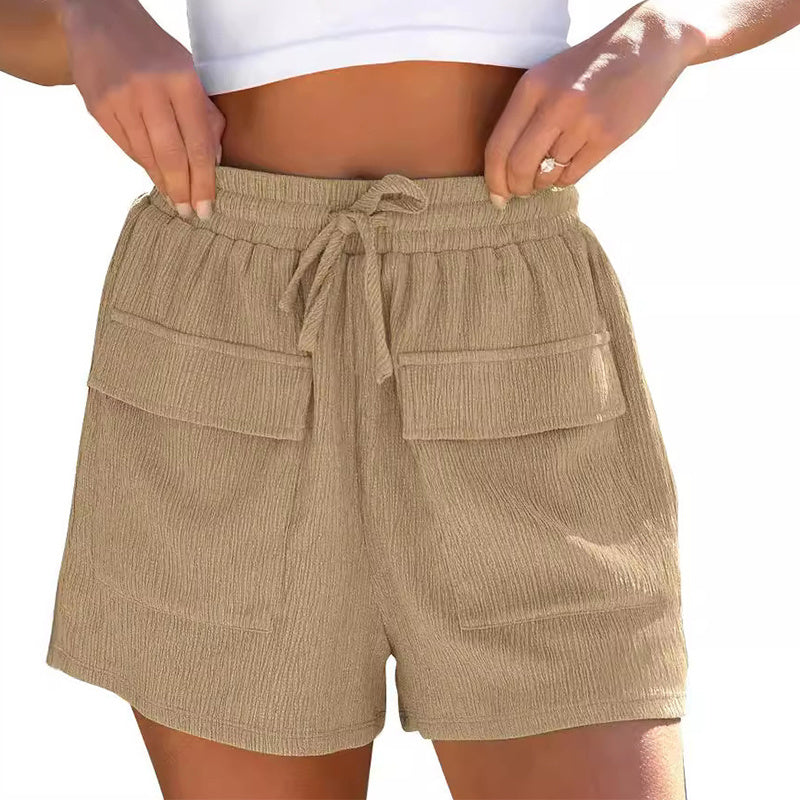 Danielle – Sommer-Drawstring-Shorts mit Taschen für Damen