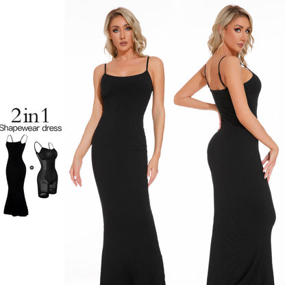 Caroline – Figurformendes Kleid Jumpsuit mit Tummy Tuck und Korsett