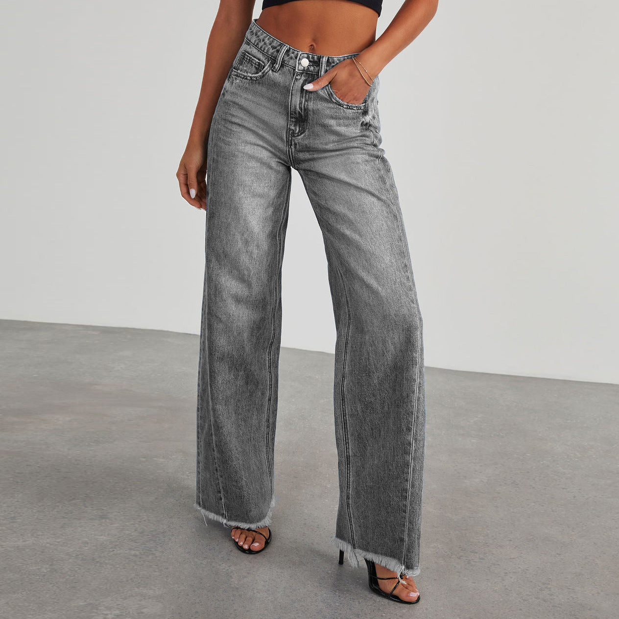 Esme – Bequeme Damen-High-Waist-Jeans mit Taschen