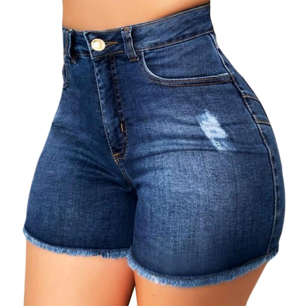 Lily – Eng geschnittene verwaschene Denim-Shorts für Frauen