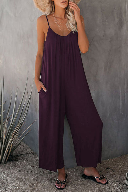 Sarah – Lässiger ärmelloser Damen-Jumpsuit mit Taschen