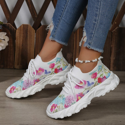 Helen – Atmungsaktive Damensneaker mit Blumenmuster