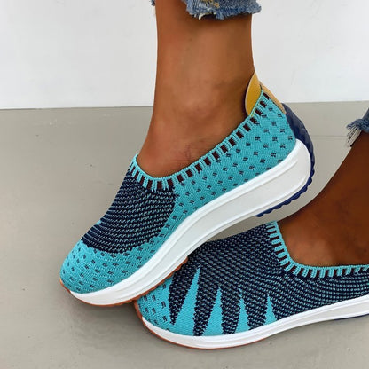 Diana – Atmungsaktive Flyknit-Sneaker mit Keilabsatz