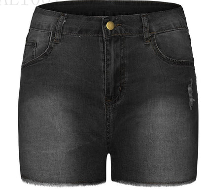 Lily – Eng geschnittene verwaschene Denim-Shorts für Frauen