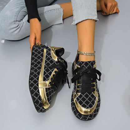 Judith – Vielseitige Damen-Sneaker mit Strass und dicker Sohle