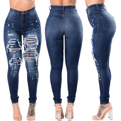 Margaret – Zerissene Damenjeans mit Waschung