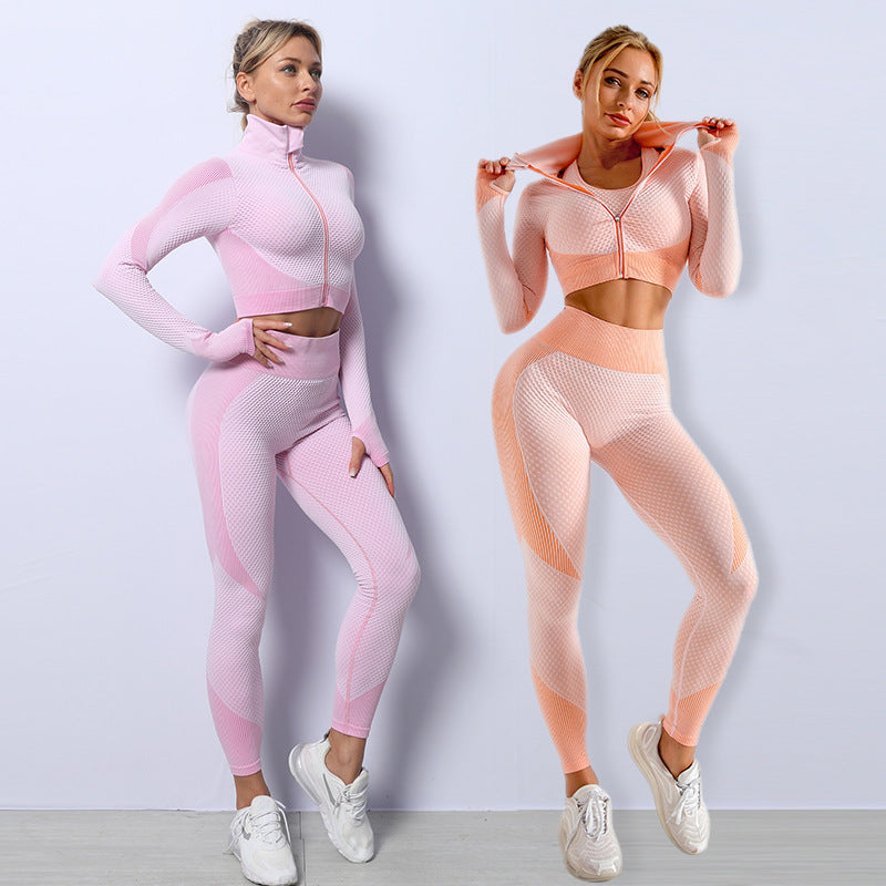 Amanda – 3-teiliges nahtloses Sportset für Damen