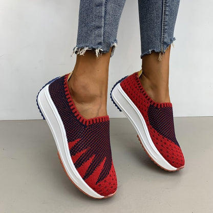 Diana – Atmungsaktive Flyknit-Sneaker mit Keilabsatz