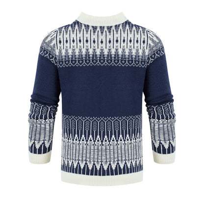 Adrian – Unisex Pulli mit Fair Isle Muster und langen Ärmeln