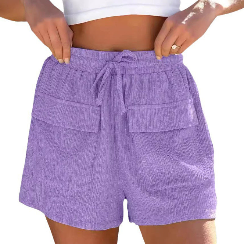 Danielle – Sommer-Drawstring-Shorts mit Taschen für Damen