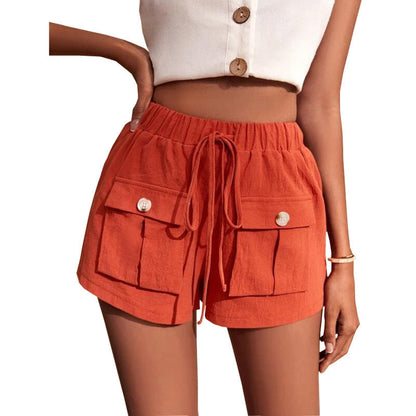 Abigail – Bequeme Cargo-Shorts mit Tasche und lockerer Drawstring für den Sommer