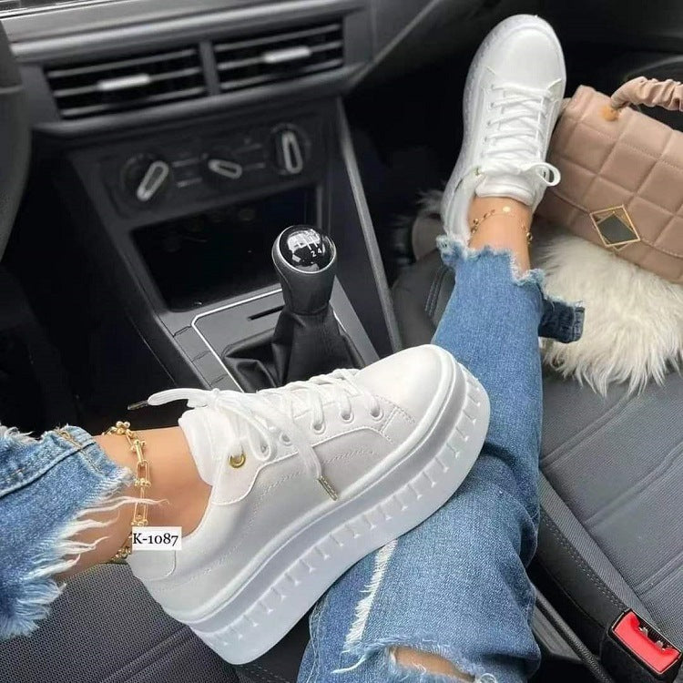 Francesca – Chunky Klackskor Snörstövlar Sneakers