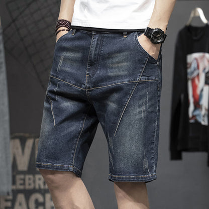 Michael – Dünne Stretch-Fünf-Punkt-Denim-Shorts für Herren