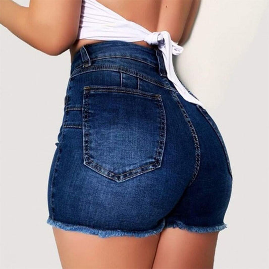 Lily – Eng geschnittene verwaschene Denim-Shorts für Frauen