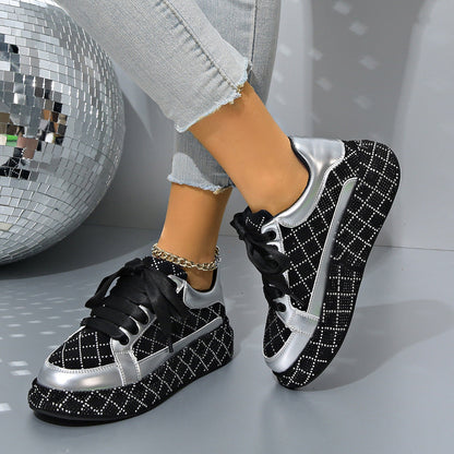 Judith – Vielseitige Damen-Sneaker mit Strass und dicker Sohle