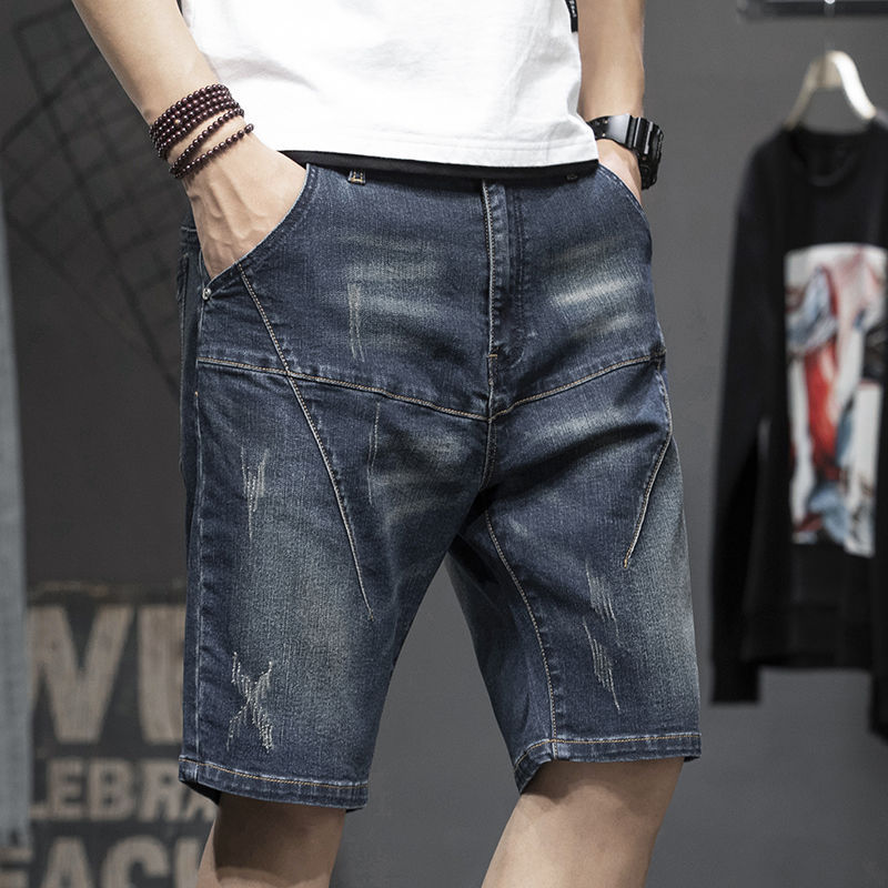 Michael – Dünne Stretch-Fünf-Punkt-Denim-Shorts für Herren